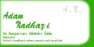 adam nadhazi business card